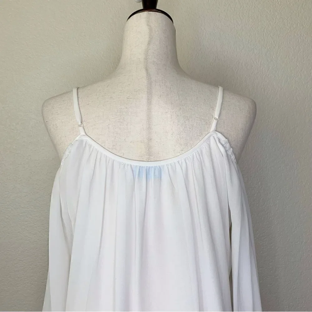 Khloe California White Cold Shoulder Top - Picture 6 of 12
